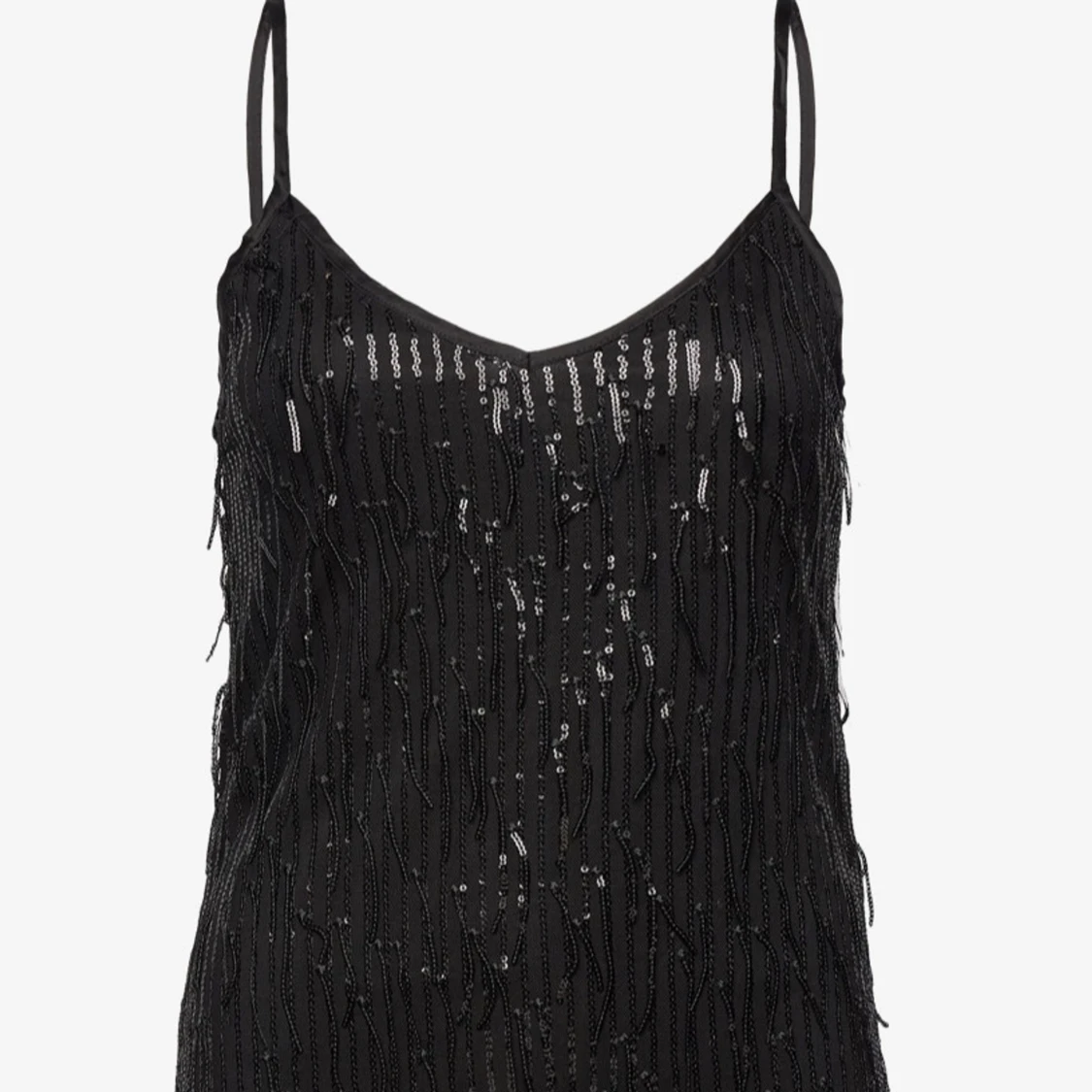 Svart paljettklänning - 90