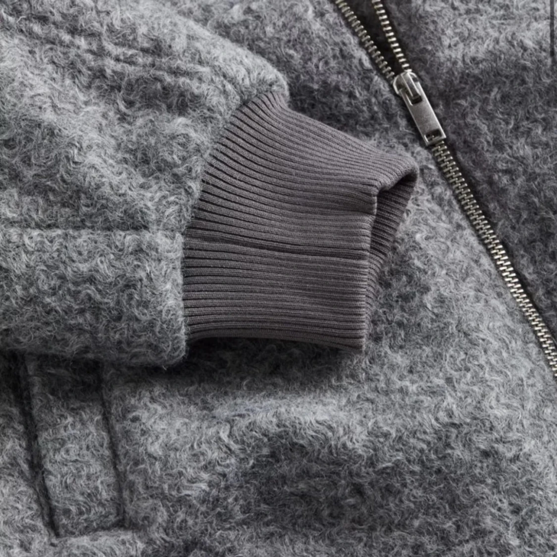 Grå bomberjacka - 90