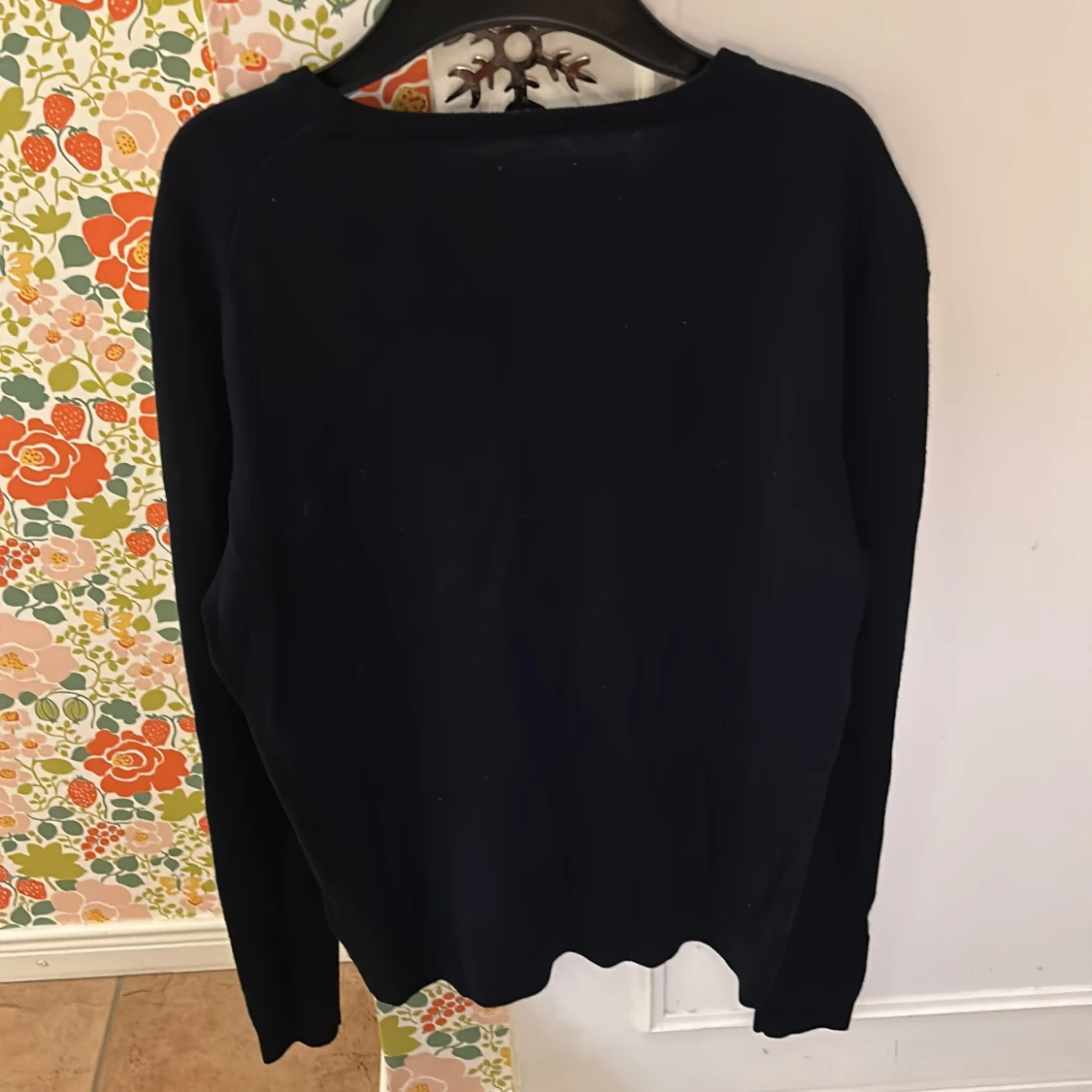 Mörkblå merino tröja - 91