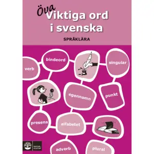 Ordböckerna är tänkta att användas från årskurs 3 och fungerar även för äldre elever. De är granskade av lärare som har elever med svenska som andraspråk. Viktiga ord i svenska innehåller över 140 viktiga begrepp inom ämnet svenska. I början av boken finns också en ordlista med alla uppslagsord.     Format Häftad   Omfång 30 sidor   Språk Svenska   Förlag Natur & Kultur Läromedel   Utgivningsdatum 2008-02-26   ISBN 9789127411722  