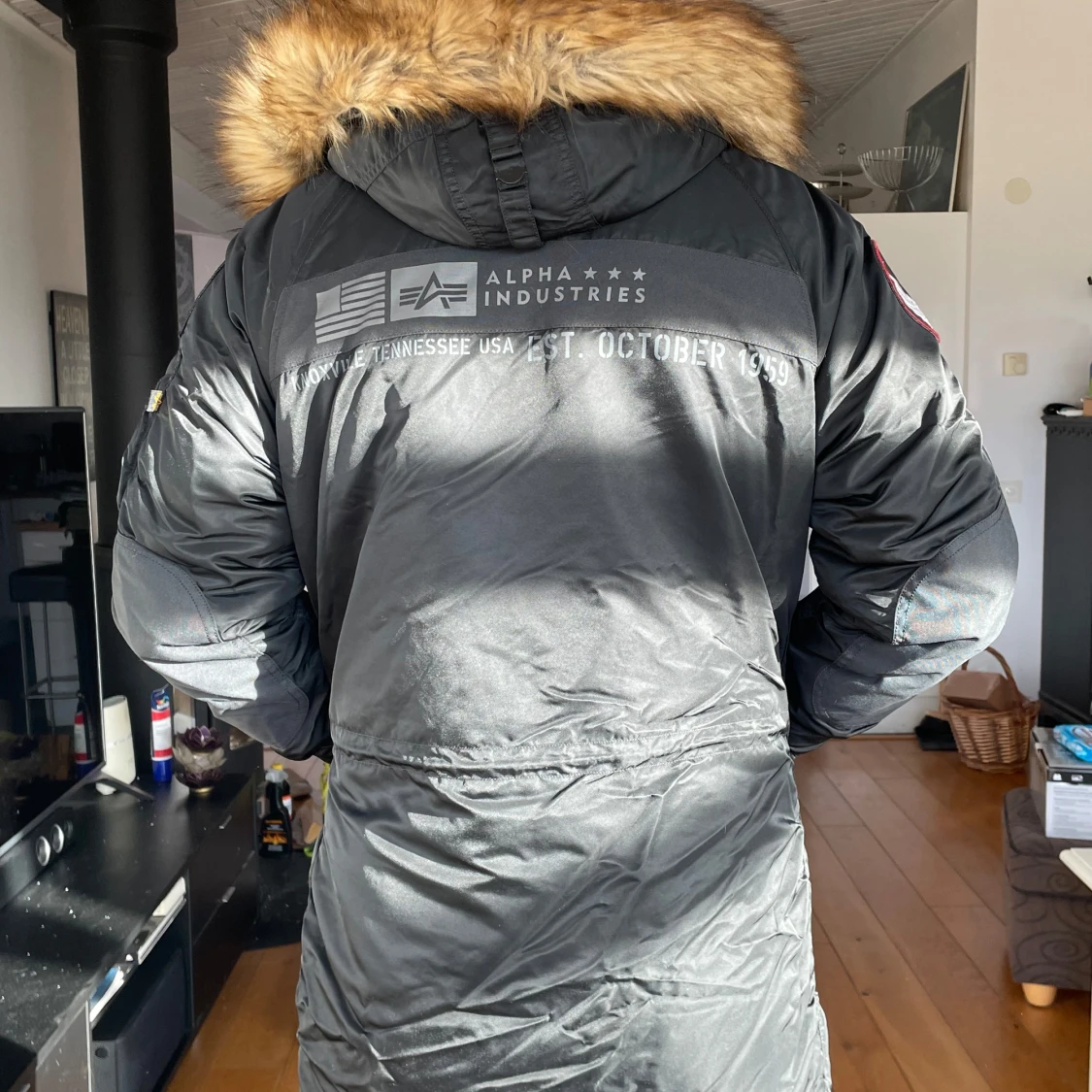 Svart alpha industries vinterjacka - 90