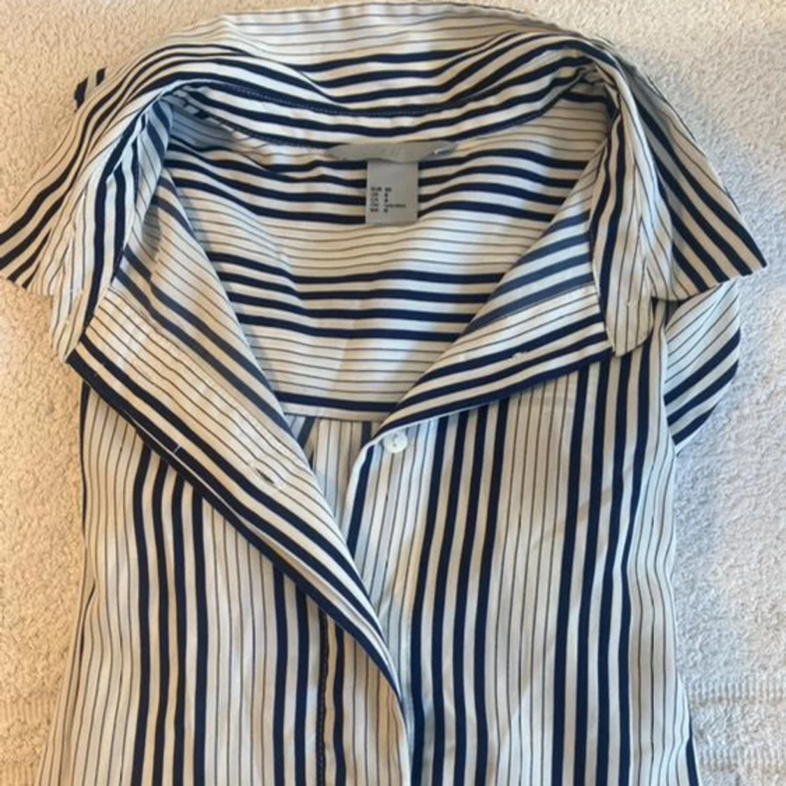 Randig skjorta i blått och vitt - 91