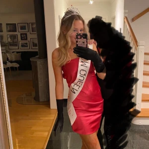 Promqueen Halloween utklädnad - Säljer en hel halloween outfit från förra året☺️ Klänningen kan köpas till för 70kr, allting enbart använt en gång. Dock gjort hål för några av fingrarna på handskarna, men ingen som syns när man använder dom🩷