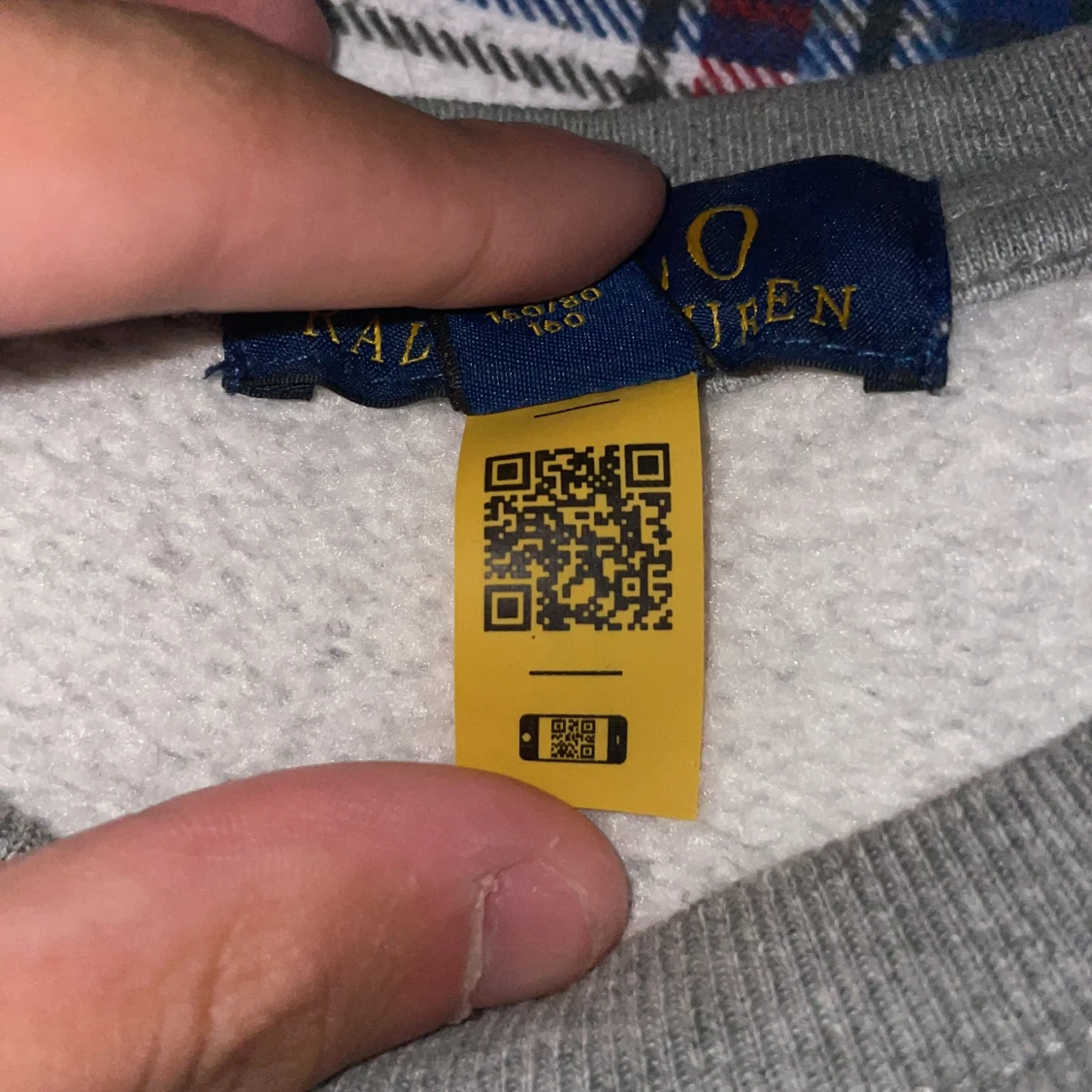 Grå polo ralph lauren tröja - 92