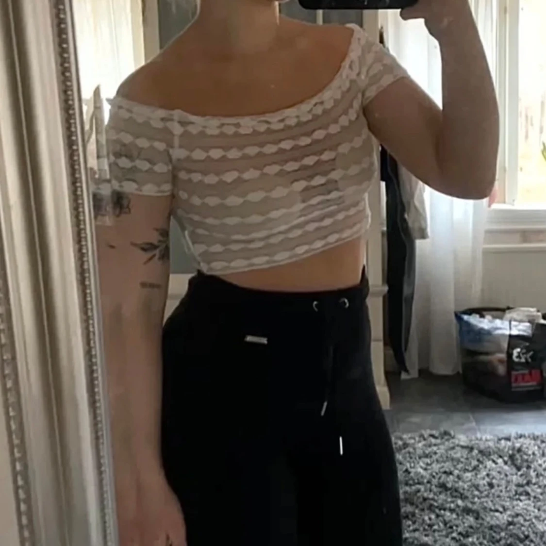 Vit offshoulder topp - 91