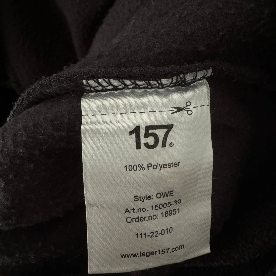 Svart fleecejacka från 157 - 93