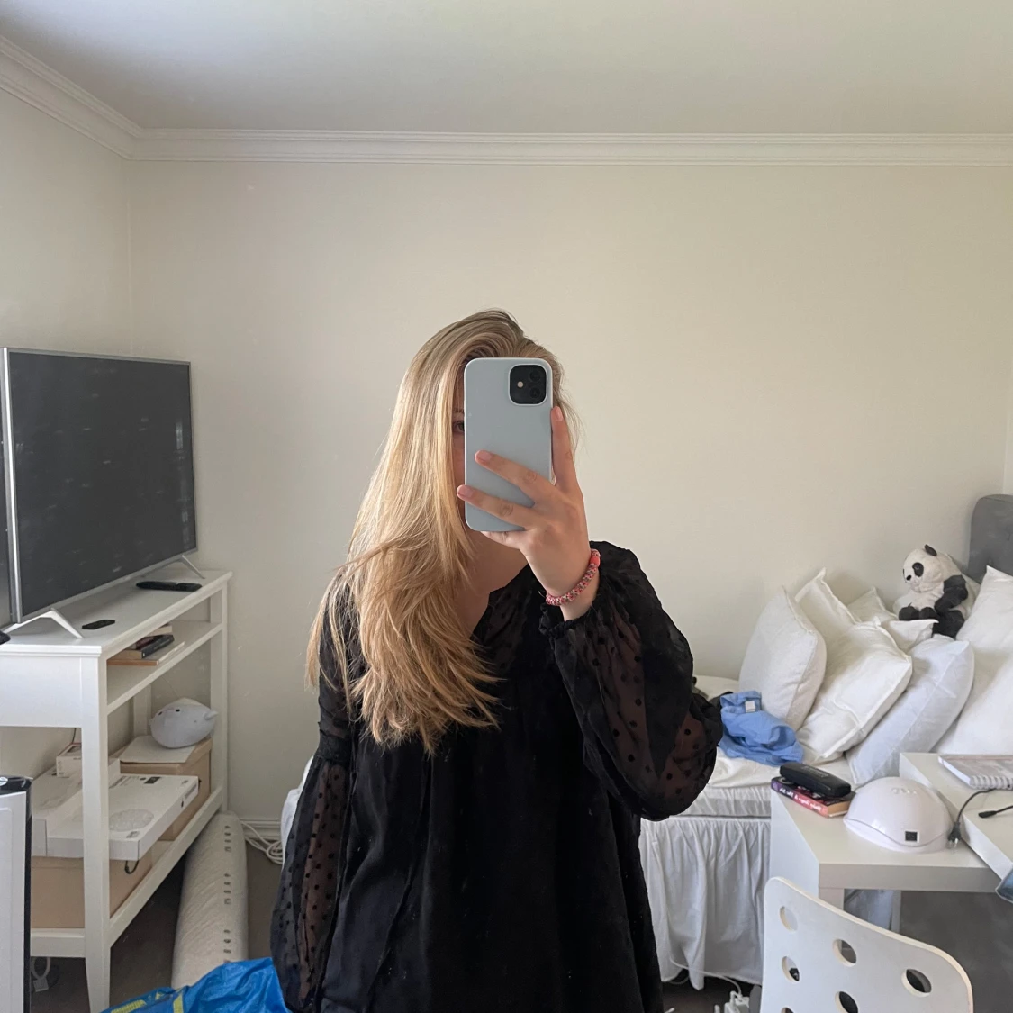 Svart tyll blus från Vila - 92