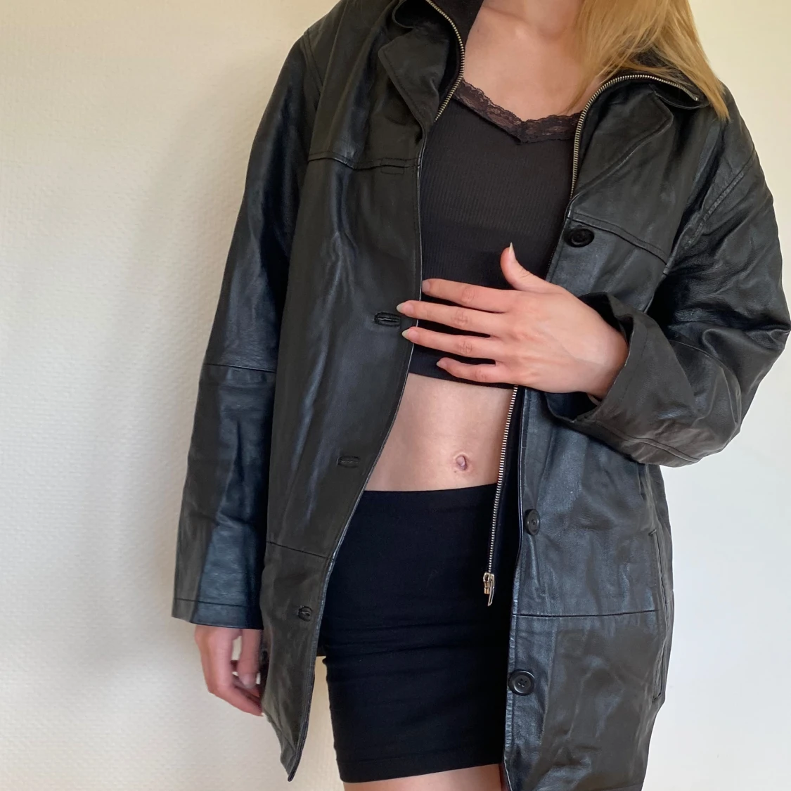 Läderjacka - 90
