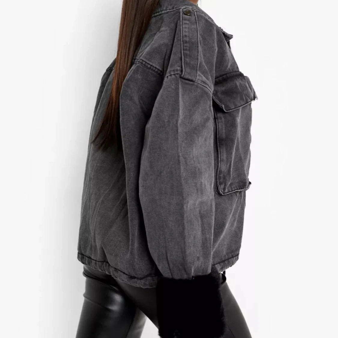 Jeansjacka med päls - 90