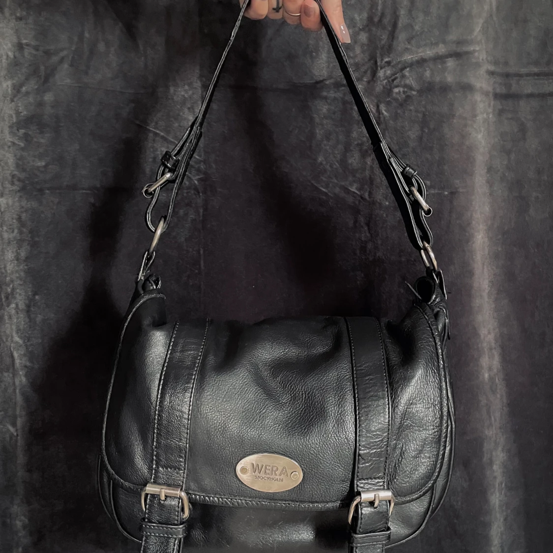 Wera svart läderväska