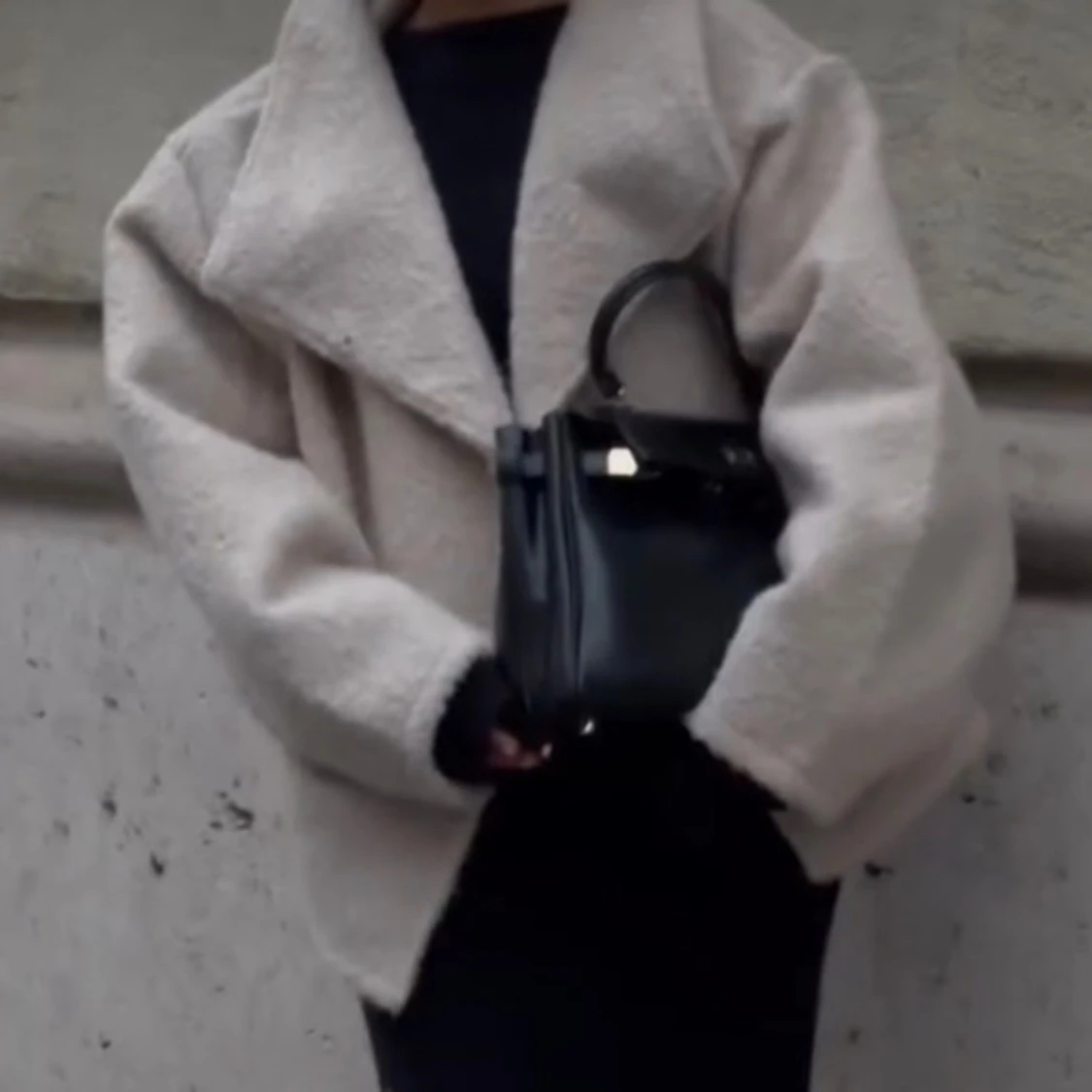 Jättefin beige kappa - 91