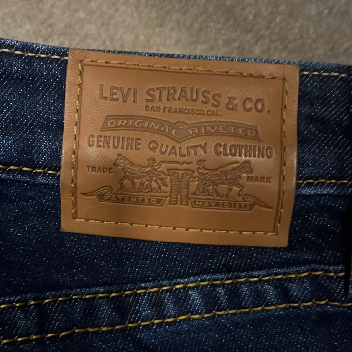 Mörkblå bootcut jeans - 93