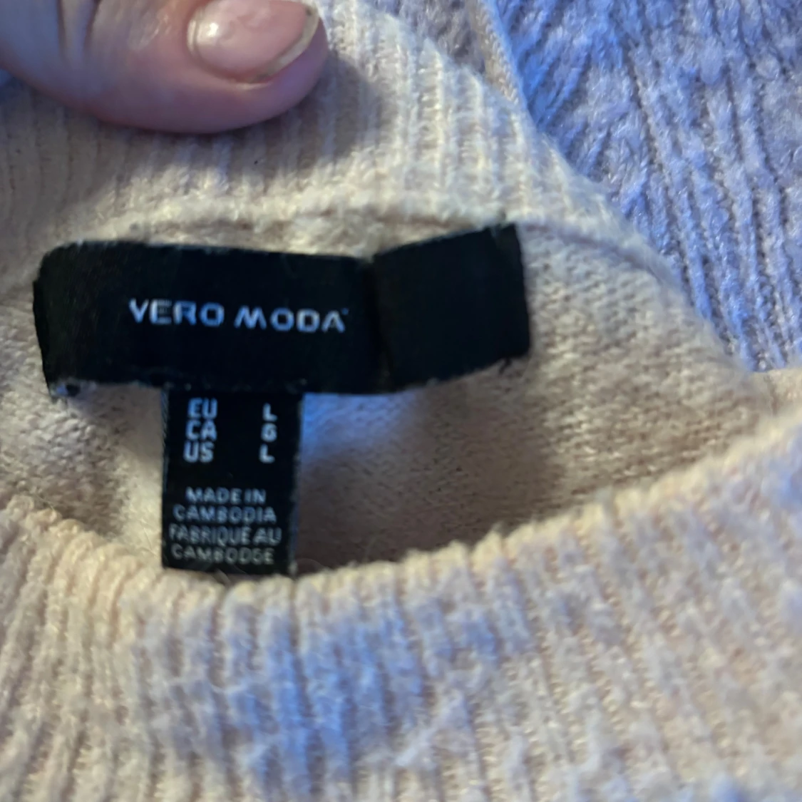 Kortärmad stickad tröja - 92