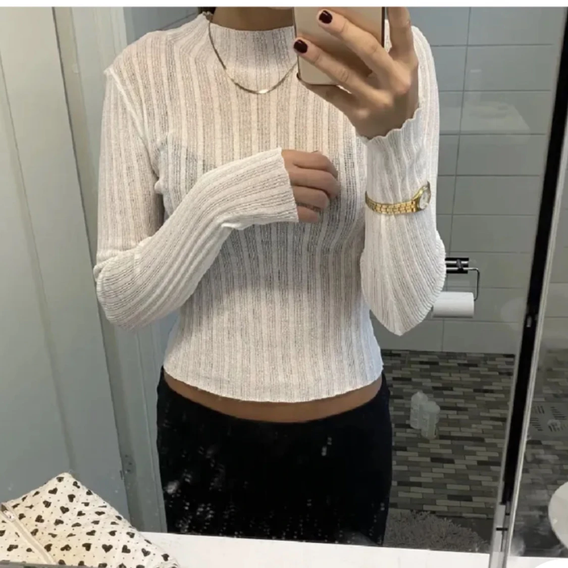 Genomskinlig topp - 90