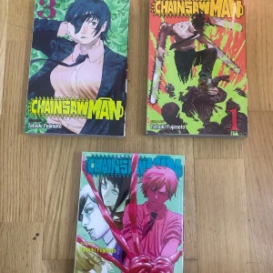 Chainsaw man manga böcker  - Chainsaw man böcker volym 1,3,7 Alla för 200