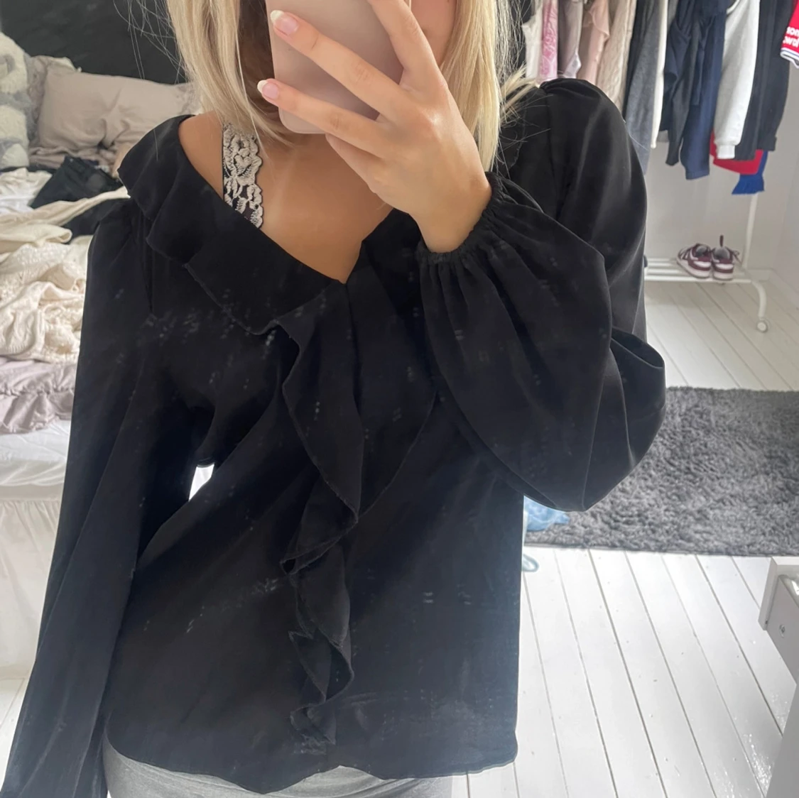 Jättefin volangblus