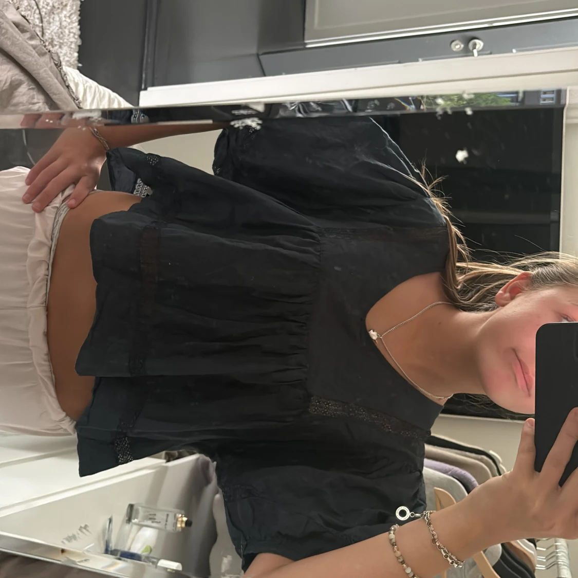 Mörkblå blus  - 90