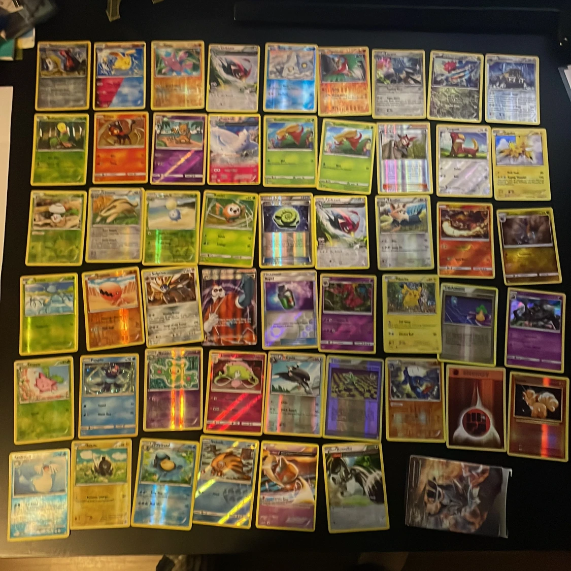 Pokemon kort 8 högar,oanvända fotbollskort 1 hög - 90