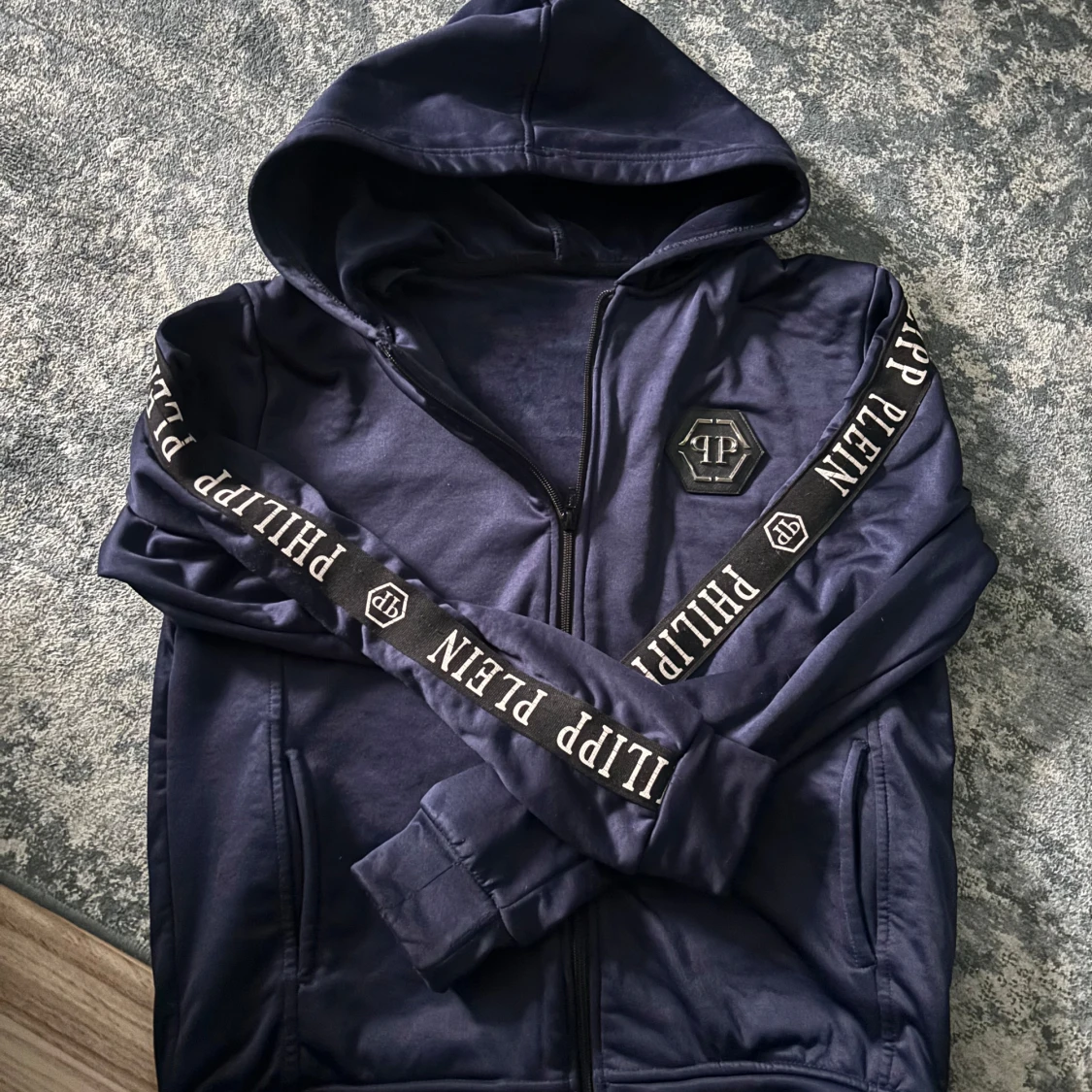 Mörkblå hoodie från Philipp Plein