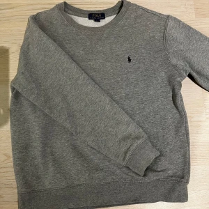 Polo Ralph Lauren Sweatshirt i Ljusgrå - Tröja, sweatshirt, ljusgrå från Ralph Lauren. Mycket fint skick. Nytvättad, inga fläckar eller spår av användning eller slitage. Kommer från rök- och djurfritt hem.  Storlek L, barnstorlek, motsvarar ålder 14-16.  Pris kan diskuteras.