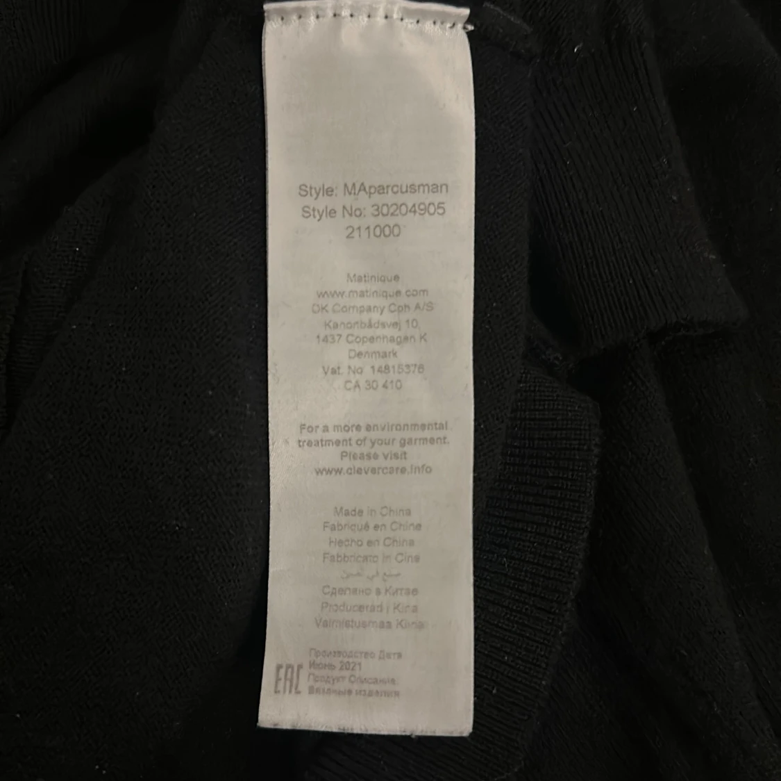 Svart polotröja från Matinique - 91