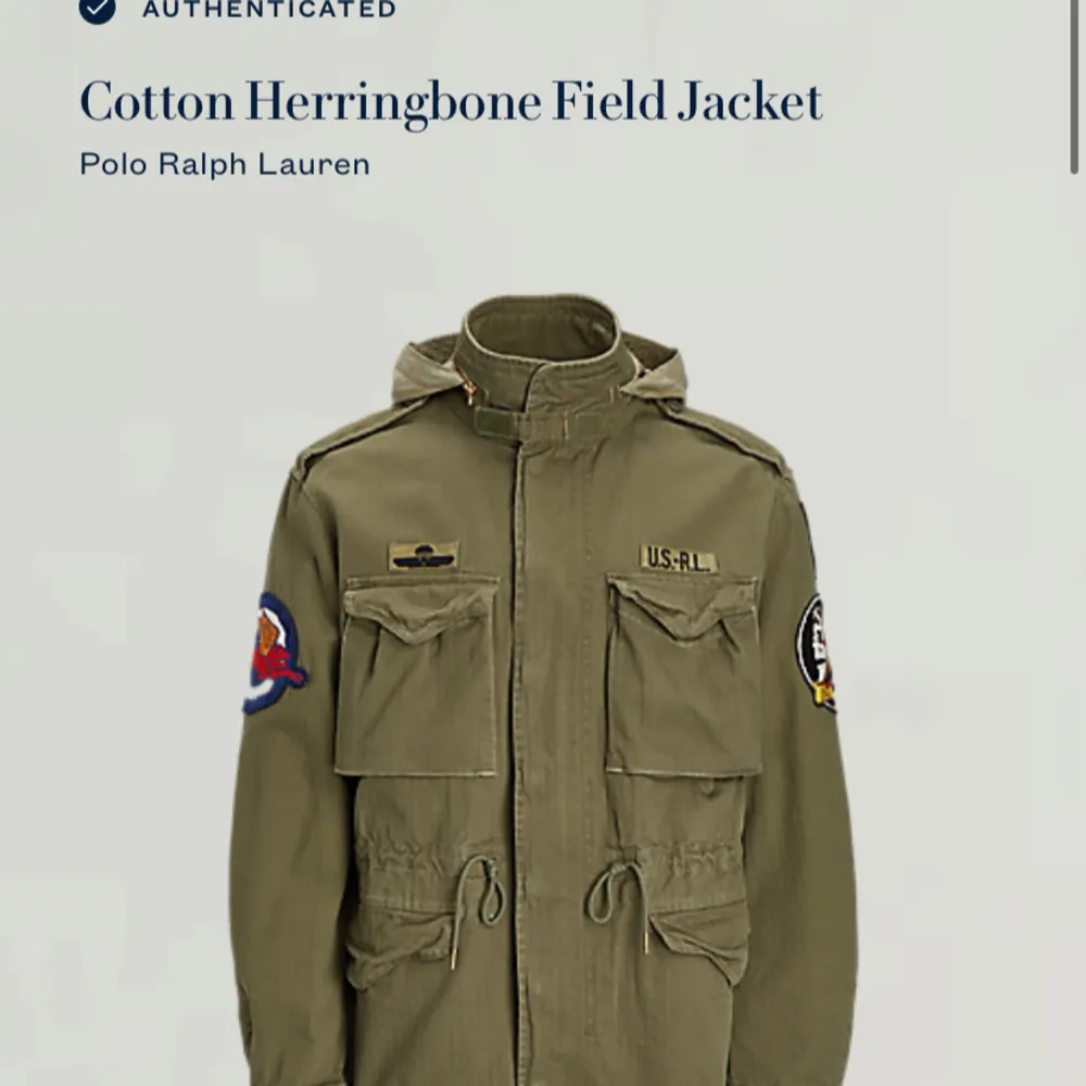 Säljer en snygg grön jacka från Ralph Lauren, i toppskick och äkta. Storlek L. Jackor.