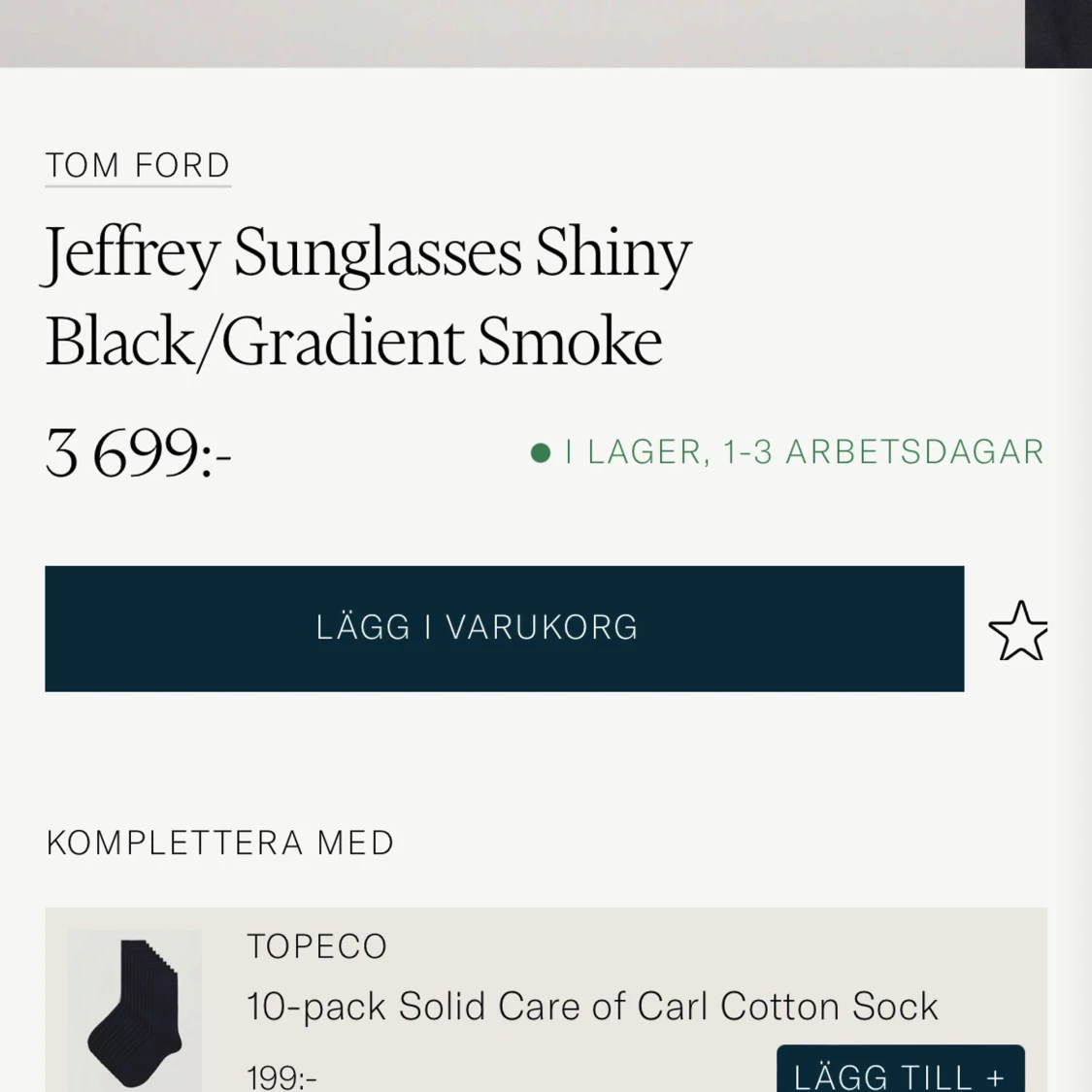 Svarta solglasögon från tom Ford - 4