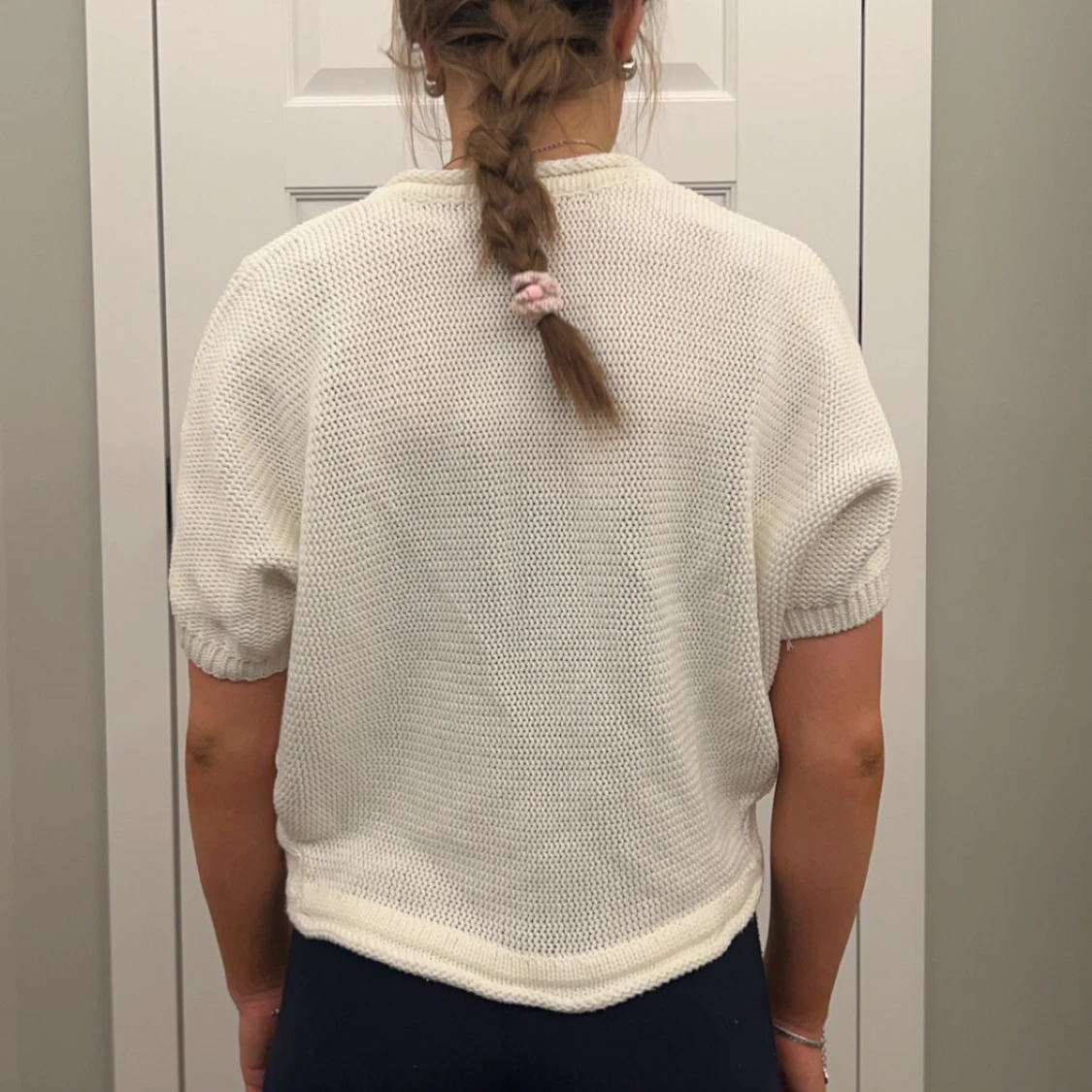 Vit stickad bolerotopp - 1