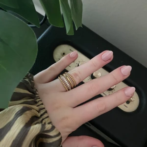 Multiring  - Guldfärgad men sammansatt ring i olika sorters former från Bud To Rose. Nypris 399. Storlek M, ej justerbar. Oanvänd med prislapp. Kan kombineras med andra ringar jag säljer, priset minskar därmed. 