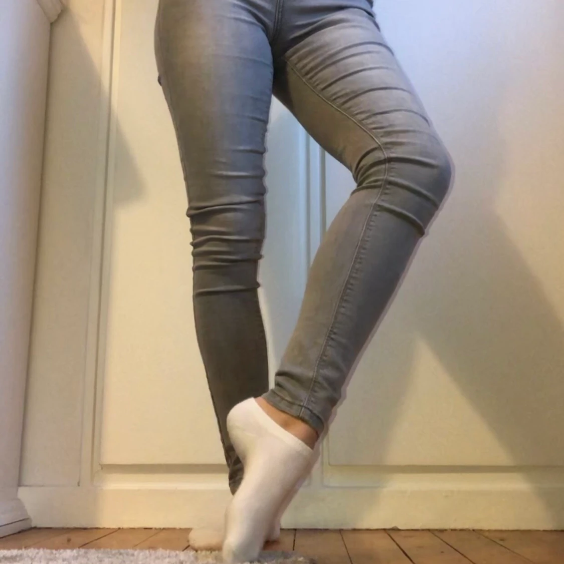 High Waist Jeans Grå - 90