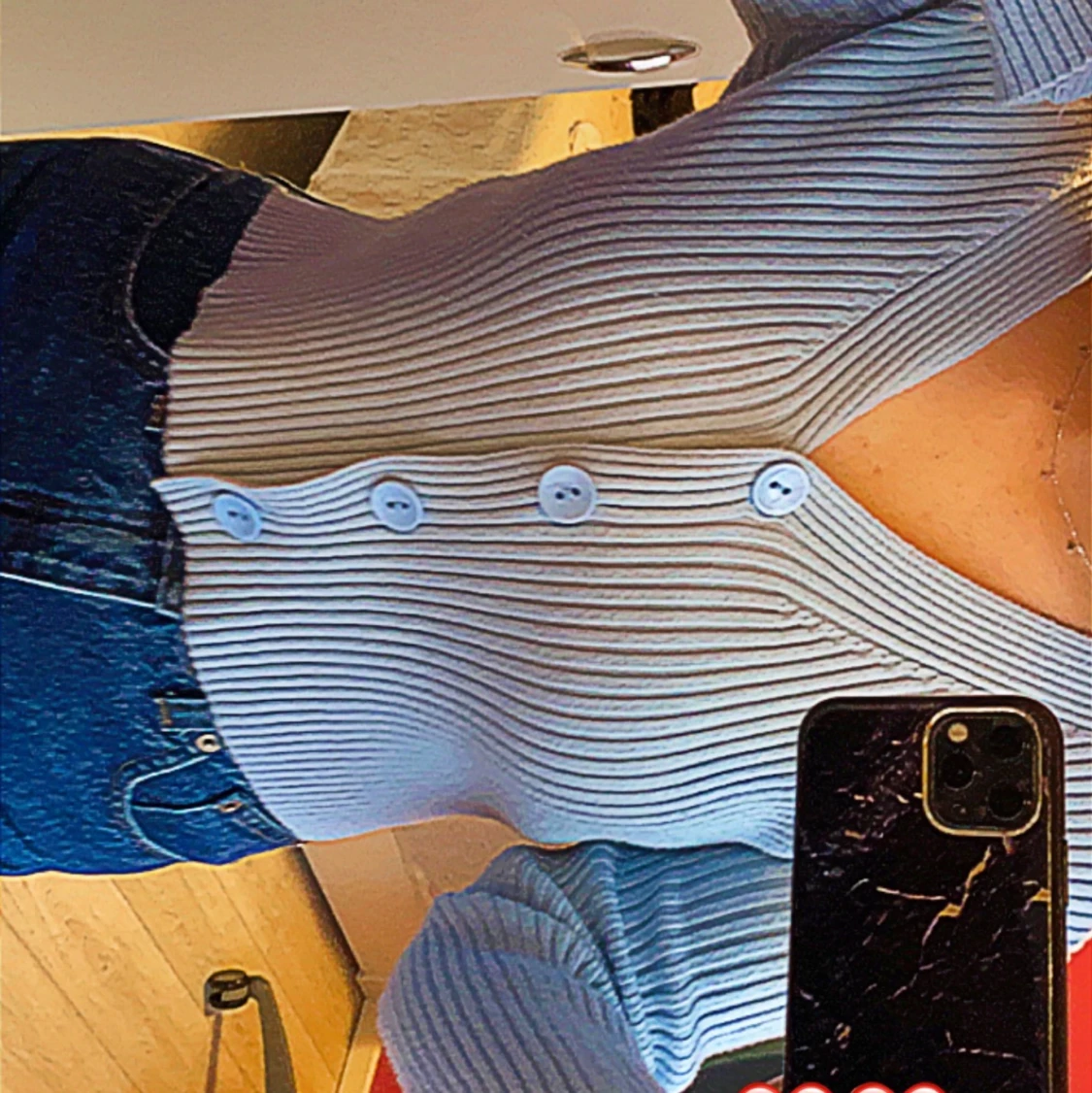 Babyblå Cardigan - 91