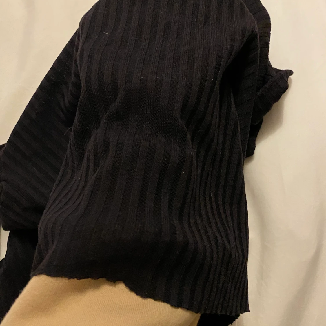 Croppad ribbad polo - 91