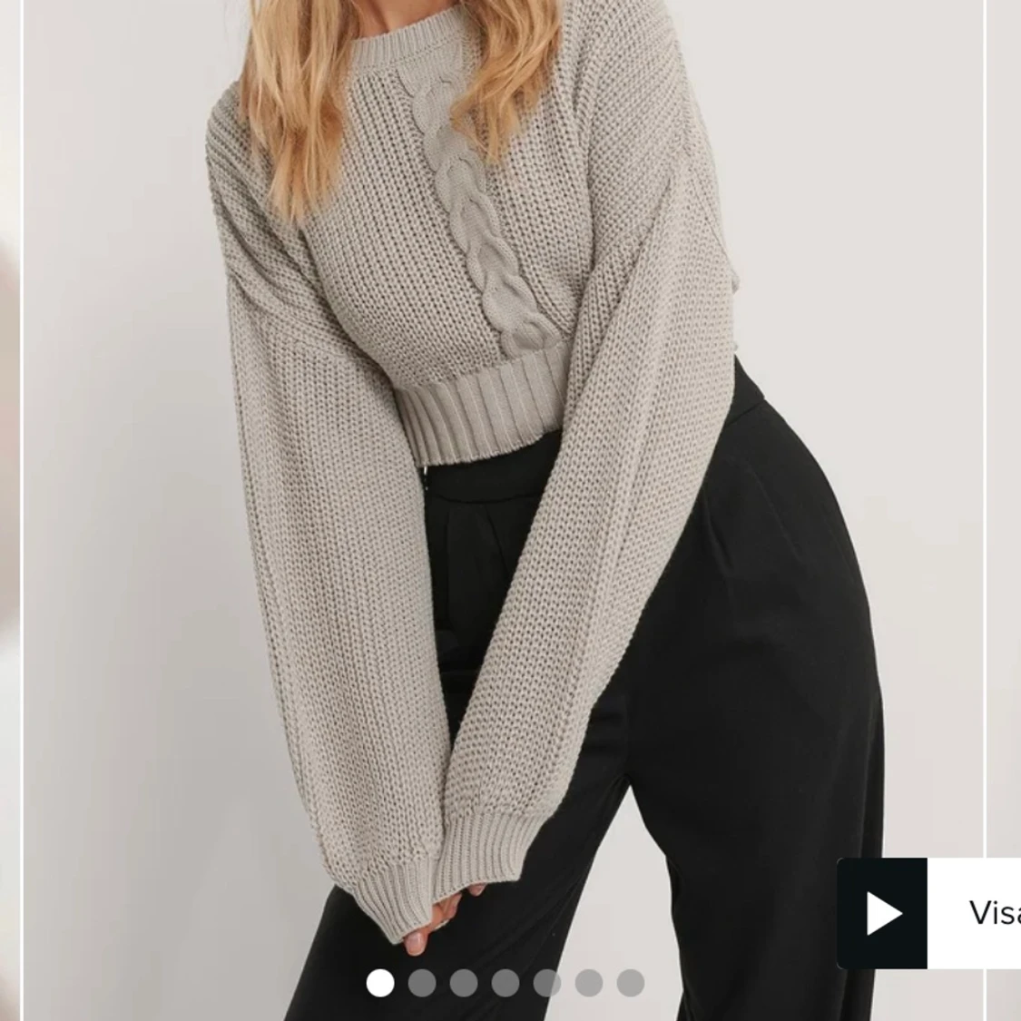 Kabelstickad croptop