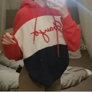 Hoodie  - Säljer denna vintage hoodie som ja verkligen älskar då den är så tjock och använt som jacka i ett tillfälle men använder sällan så säljer den🥰använt som jacka i några tillfällen men annars inte använd så inga skador💕frakt ingår inte men då du vissa intresse tar ja reda på en rimlig fraktsumma 💕
