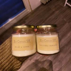 Hemma gjorda ljus - Jag säljer hemma gjorda ljus tillverkade på ekologiskt soya vax och miljövänliga doftoljor. Ljusen finns i två dofter melon & gurka och cristmas memories