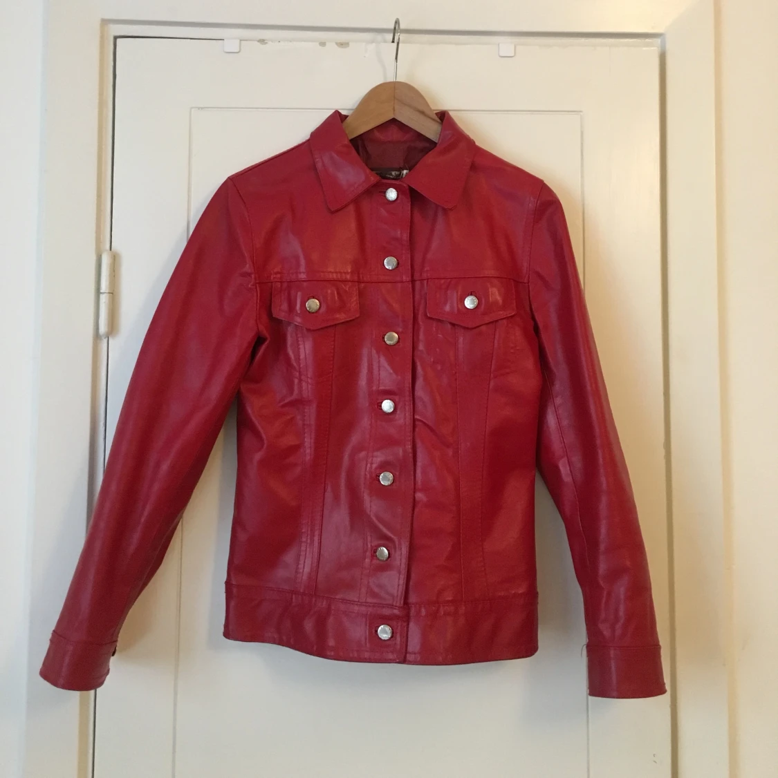 Röd skinnjacka  - 91