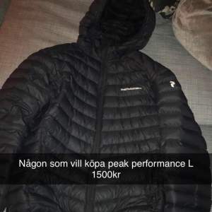 Helt ny svart peak performance parkas  vinter jacka  Fick den i julklapp men fel storlek. Tyvärr finns inget kvitto Nypris 2000kr