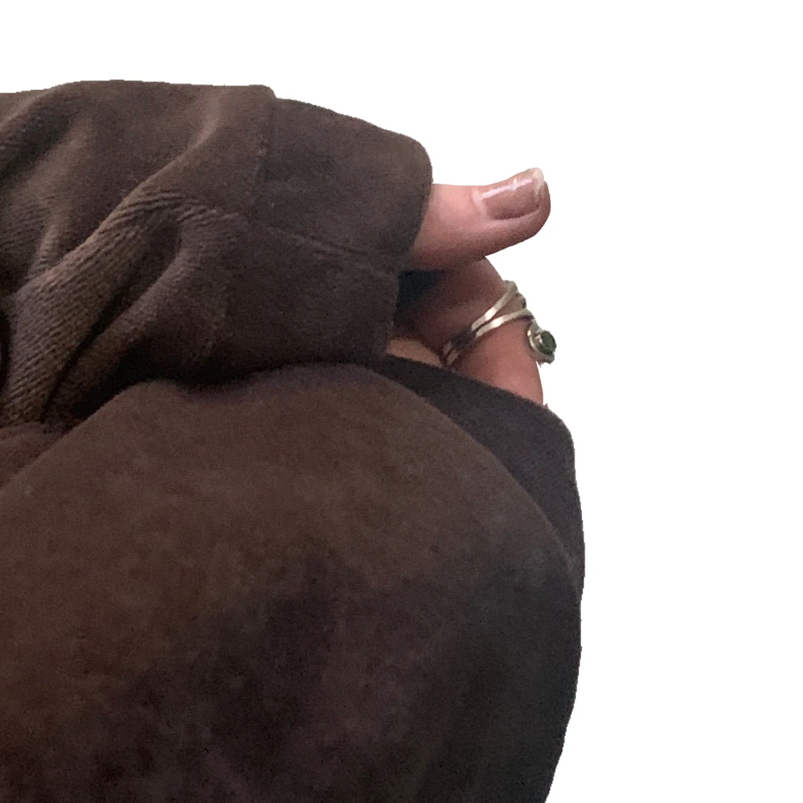 brun velourtröja - 91