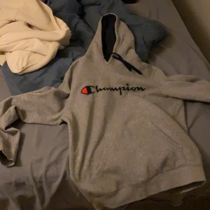 champion hoddie i M - vanlig grå champion hoddie endast använd 2 gånger