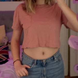 cropped t shirt från brandy melville i bra skick. passar storlek s. köpare står för frakt 💞💞💞