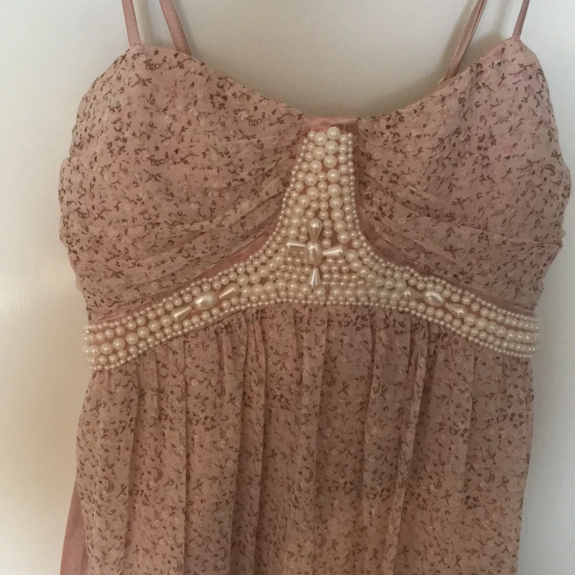 Rosa bandlös klänning - 90