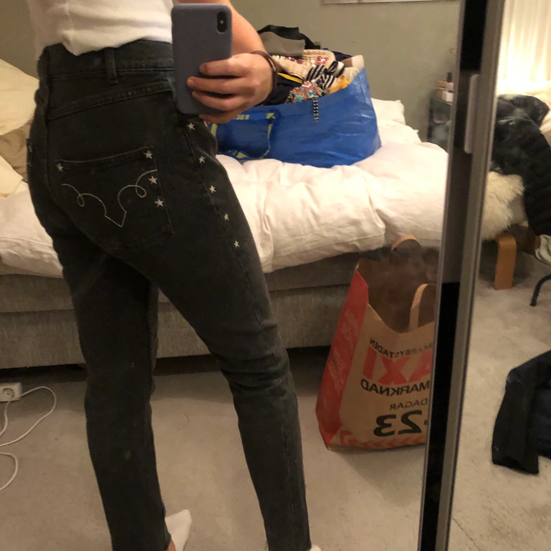 Gråa jeans H&M st 38 - 90