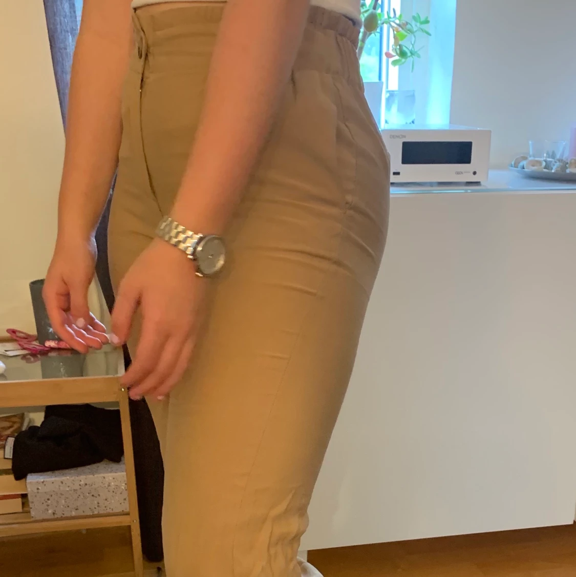 Beiga kostymbyxor strl S - 91