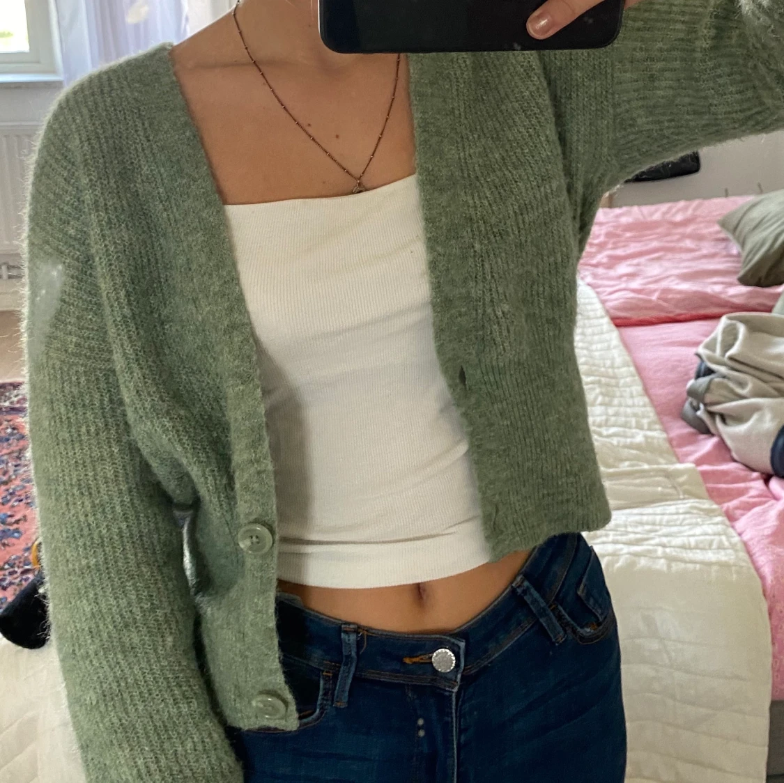 Stickad cardigan  - 91