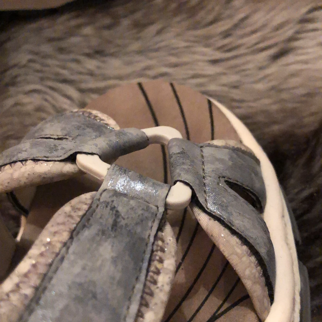 Grå-blåa rieker sandaler - 91