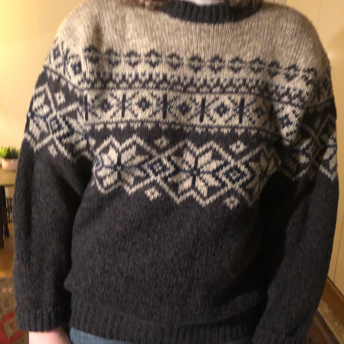 stickad vintage tröja - 90