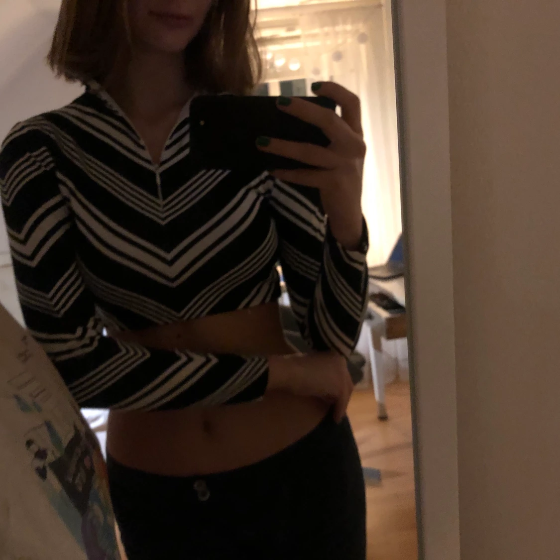 Långärmad croptop - 90