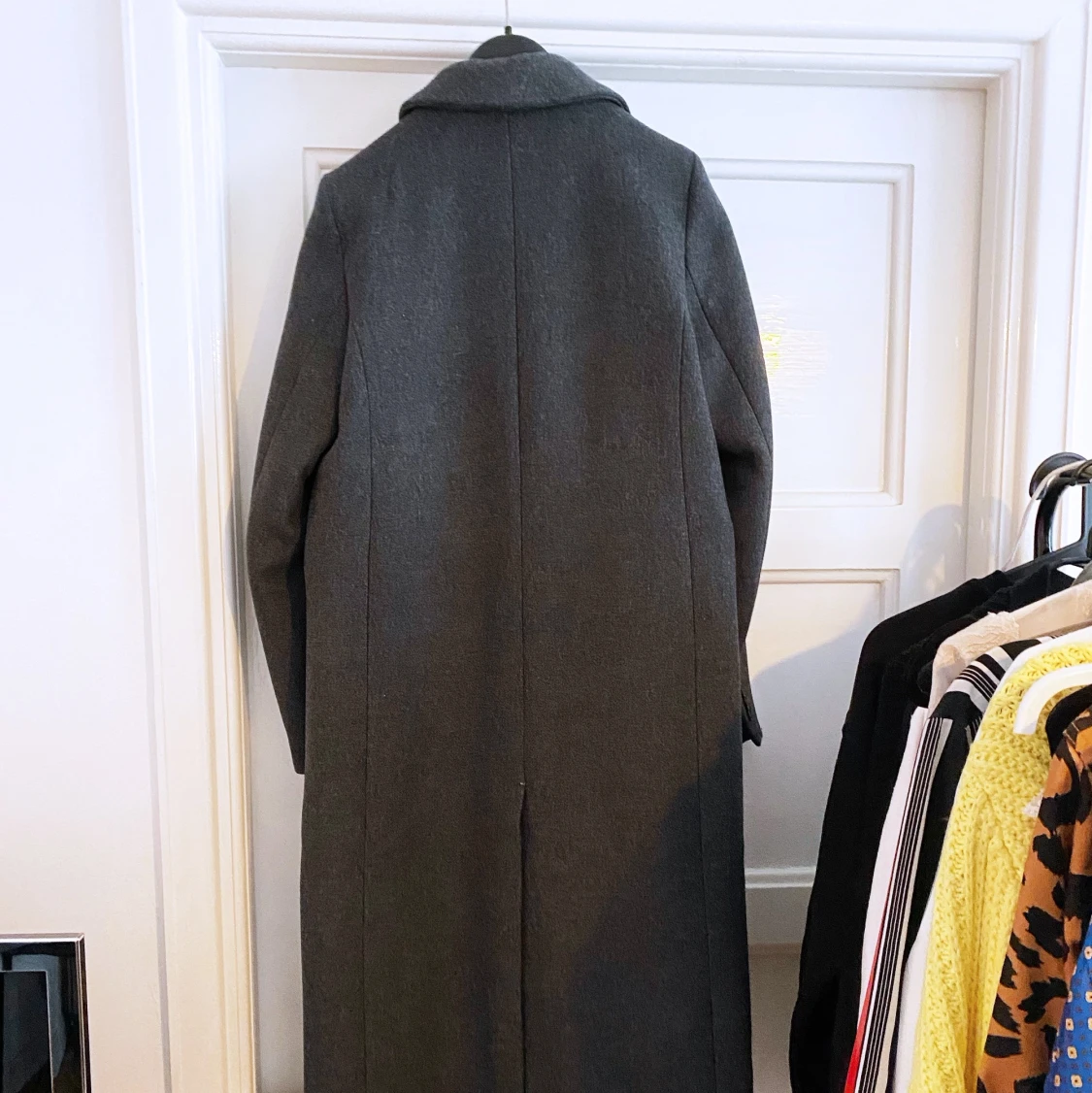 Exklusiv grå ullkappa - 91