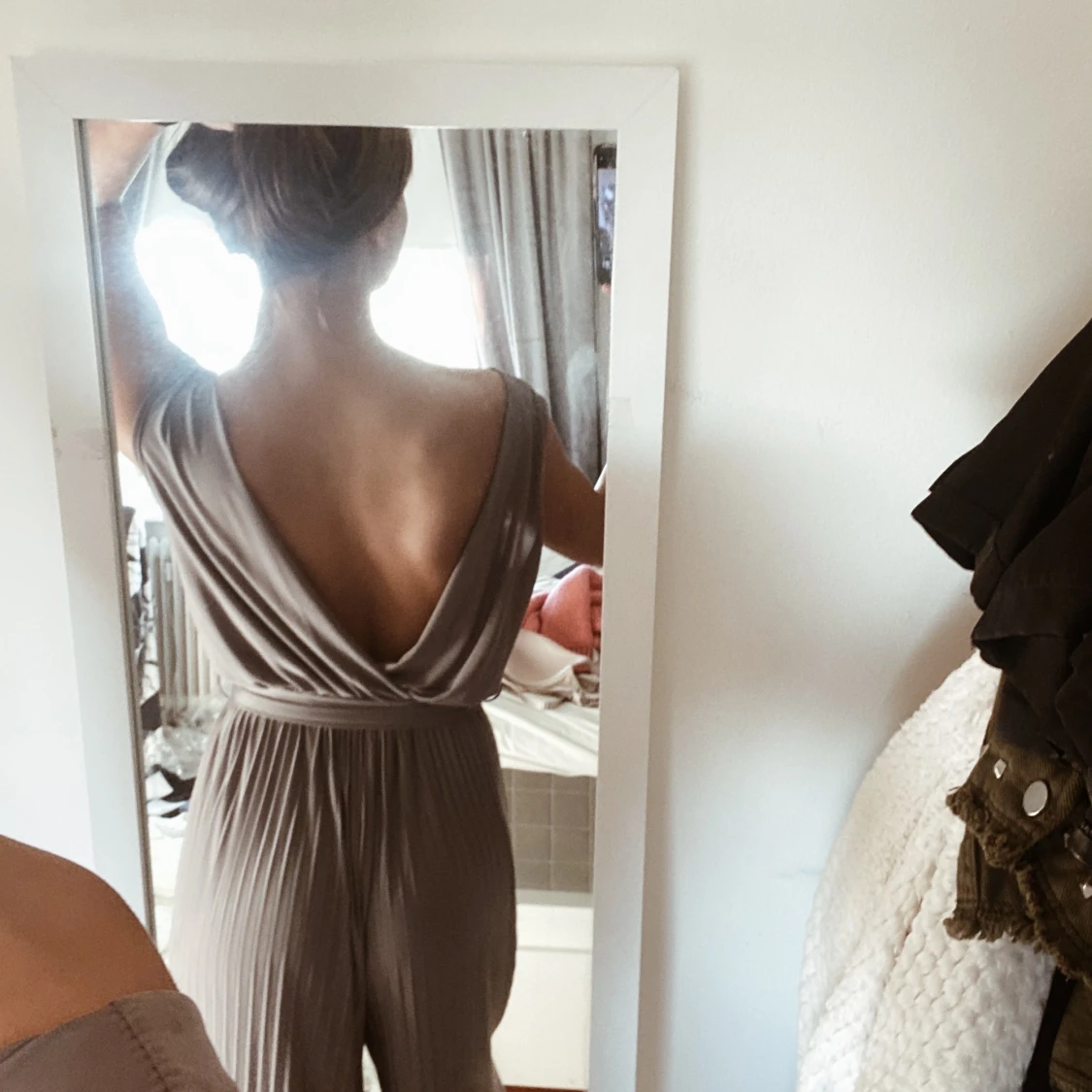 Beige/grå Byxdress - 90