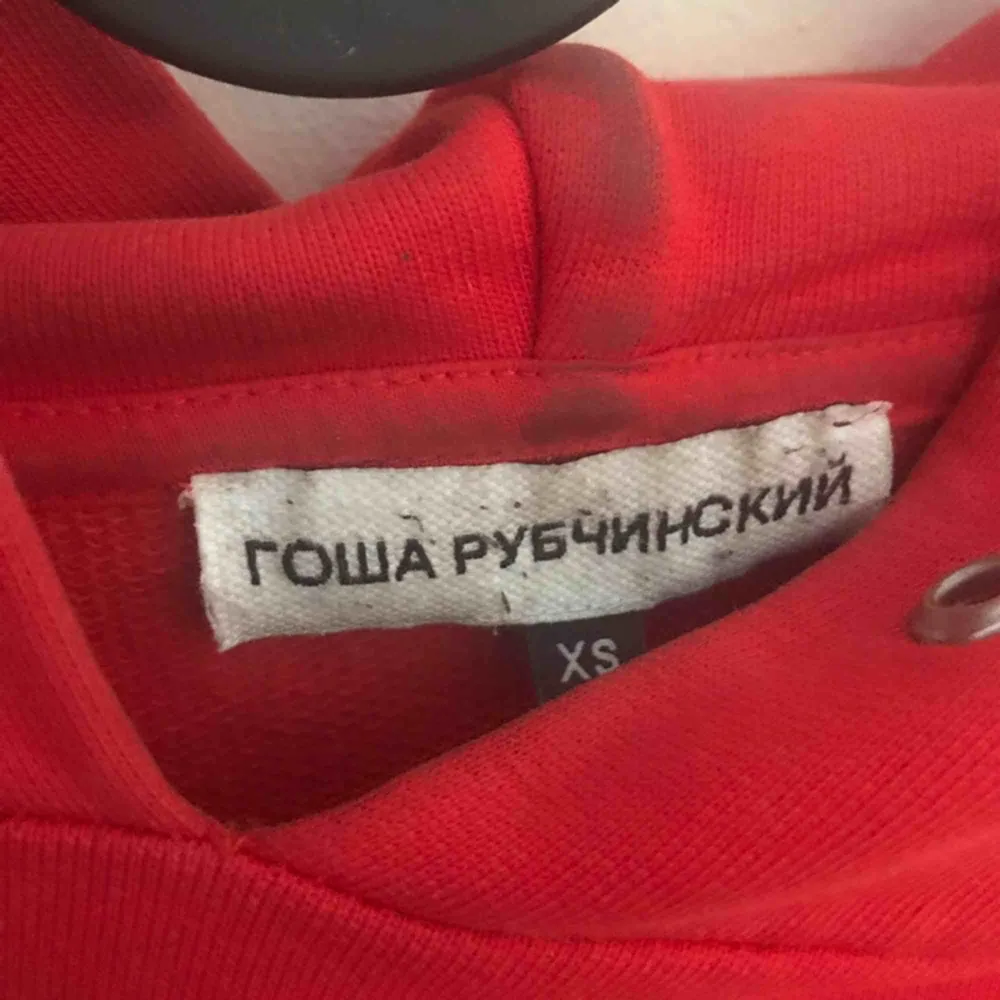 GOSHA RUBCHINSKIY DJ HOODIE  cond 7/10 has a small stain on the arm but not too noticeable  it’s a size XS but it fits like a M or L dm me if u got any questions:). Hoodies.